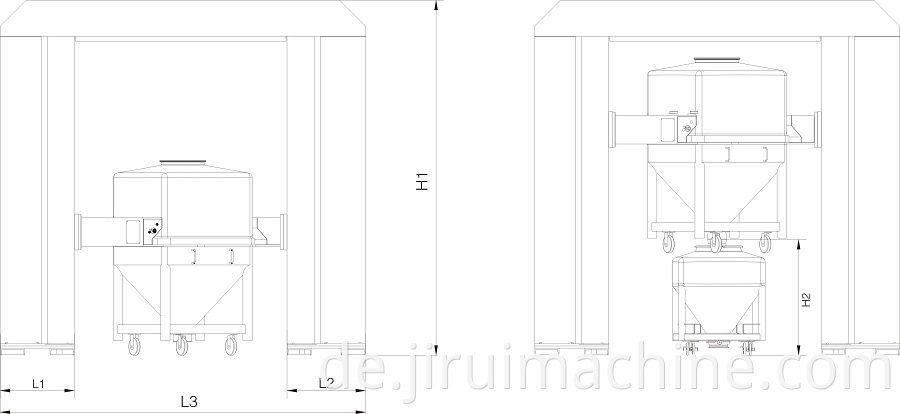 Double Column Automatic Lifting Hopper Blender 